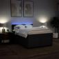 Preview: Boxspringbett mit Matratze Schwarz 140x190 cm Stoff