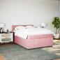 Preview: Boxspringbett mit Matratze Rosa 140x190 cm Samt