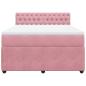 Preview: Boxspringbett mit Matratze Rosa 140x190 cm Samt