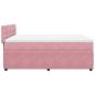Preview: Boxspringbett mit Matratze Rosa 140x190 cm Samt