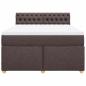 Preview: Boxspringbett mit Matratze Dunkelbraun 140x190 cm Stoff