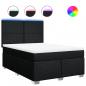Preview: Boxspringbett mit Matratze Schwarz 140x190 cm Stoff