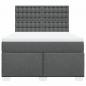 Preview: Boxspringbett mit Matratze Dunkelgrau 140x190 cm Stoff