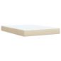 Preview: Boxspringbett mit Matratze Creme 140x190 cm Stoff