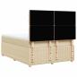 Preview: Boxspringbett mit Matratze Creme 140x190 cm Stoff