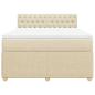Preview: Boxspringbett mit Matratze Creme 140x190 cm Stoff