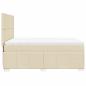 Preview: Boxspringbett mit Matratze Creme 140x190 cm Stoff