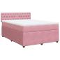Preview: Boxspringbett mit Matratze Rosa 140x190 cm Samt