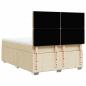 Preview: Boxspringbett mit Matratze Creme 140x190 cm Stoff