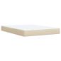 Preview: Boxspringbett mit Matratze Creme 140x190 cm Stoff