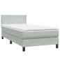 Preview: Boxspringbett mit Matratze Hellgrau 80x210 cm Samt