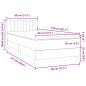 Preview: Boxspringbett mit Matratze Dunkelblau 80x210 cm Samt
