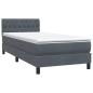 Preview: Boxspringbett mit Matratze Dunkelgrau 90x220 cm Samt