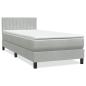 Preview: Boxspringbett mit Matratze Hellgrau 90x210 cm Samt