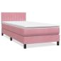 Preview: Boxspringbett mit Matratze Rosa 90x210 cm Samt