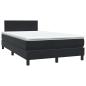 Preview: Boxspringbett mit Matratze Schwarz 120x210 cm Samt