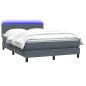 Preview: Boxspringbett mit Matratze Dunkelgrau 140x210 cm Samt