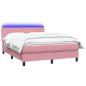 Preview: Boxspringbett mit Matratze Rosa 160x220 cm Samt