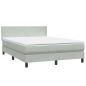 Preview: Boxspringbett mit Matratze Hellgrau 160x220 cm Samt