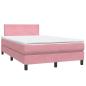 Preview: Boxspringbett mit Matratze Rosa 120x220 cm Samt
