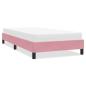 Preview: ARDEBO.de - Bettgestell ohne Matratze Rosa 80x210 cm Samt