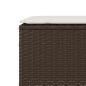Preview: Gartenbank mit Kissen Braun 110x30x40,5 cm Poly Rattan