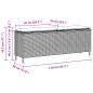 Preview: Gartenbank mit Kissen Braun 110x30x40,5 cm Poly Rattan