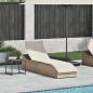 Preview: Klappliege mit Auflage und Stauraum Beige Poly-Rattan