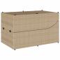 Preview: Klappliege mit Auflage und Stauraum Beige Poly-Rattan