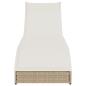 Preview: Klappliege mit Auflage und Stauraum Beige Poly-Rattan