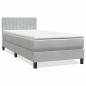 Preview: Boxspringbett mit Matratze Hellgrau 80x220 cm Samt
