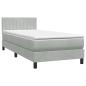 Preview: Boxspringbett mit Matratze Hellgrau 80x220 cm Samt