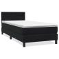 Preview: Boxspringbett mit Matratze Schwarz 90x210 cm Samt