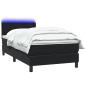 Preview: ARDEBO.de - Boxspringbett mit Matratze Schwarz 90x210 cm Samt