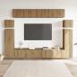Preview: 8-tlg. TV-Schrank-Set Wandmontage Artisan-Eiche Holzwerkstoff