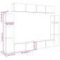 Preview: 8-tlg. TV-Schrank-Set Wandmontage Artisan-Eiche Holzwerkstoff