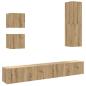 Preview: 5-tlg. TV-Schrank-Set Wandmontage Artisan-Eiche Holzwerkstoff