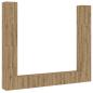 Preview: TV-Wandschränke 6 Stk. Artisan-Eiche Holzwerkstoff