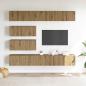 Preview: 6-tlg. TV-Schrank-Set Wandmontage Artisan-Eiche Holzwerkstoff