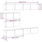Preview: 6-tlg. TV-Schrank-Set Wandmontage Artisan-Eiche Holzwerkstoff