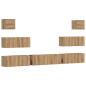 Preview: 7-tlg. TV-Schrank-Set Wandmontage Artisan-Eiche Holzwerkstoff