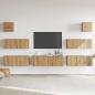 Preview: 7-tlg. TV-Schrank-Set Wandmontage Artisan-Eiche Holzwerkstoff