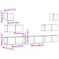 Preview: 7-tlg. TV-Schrank-Set Wandmontage Artisan-Eiche Holzwerkstoff