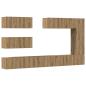 Preview: 7-tlg. TV-Schrank-Set Wandmontage Artisan-Eiche Holzwerkstoff