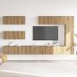 Preview: 7-tlg. TV-Schrank-Set Wandmontage Artisan-Eiche Holzwerkstoff