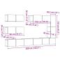 Preview: 7-tlg. TV-Schrank-Set Wandmontage Artisan-Eiche Holzwerkstoff