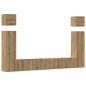 Preview: 6-tlg. TV-Schrank-Set Wandmontage Artisan-Eiche Holzwerkstoff