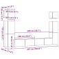 Preview: 6-tlg. TV-Schrank-Set Wandmontage Artisan-Eiche Holzwerkstoff