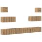 Preview: 7-tlg. TV-Schrank-Set Wandmontage Artisan-Eiche Holzwerkstoff