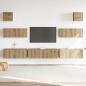 Preview: 7-tlg. TV-Schrank-Set Wandmontage Artisan-Eiche Holzwerkstoff